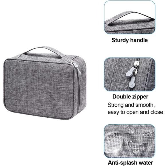 Electronics Organizer, Travel Cable Organizer Case/Bag, Portable - Picture 2 of 3